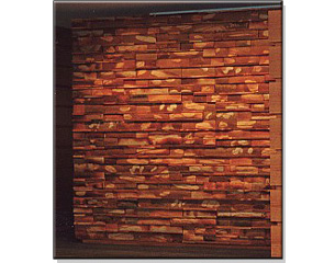Wall Made of unglazed tiles