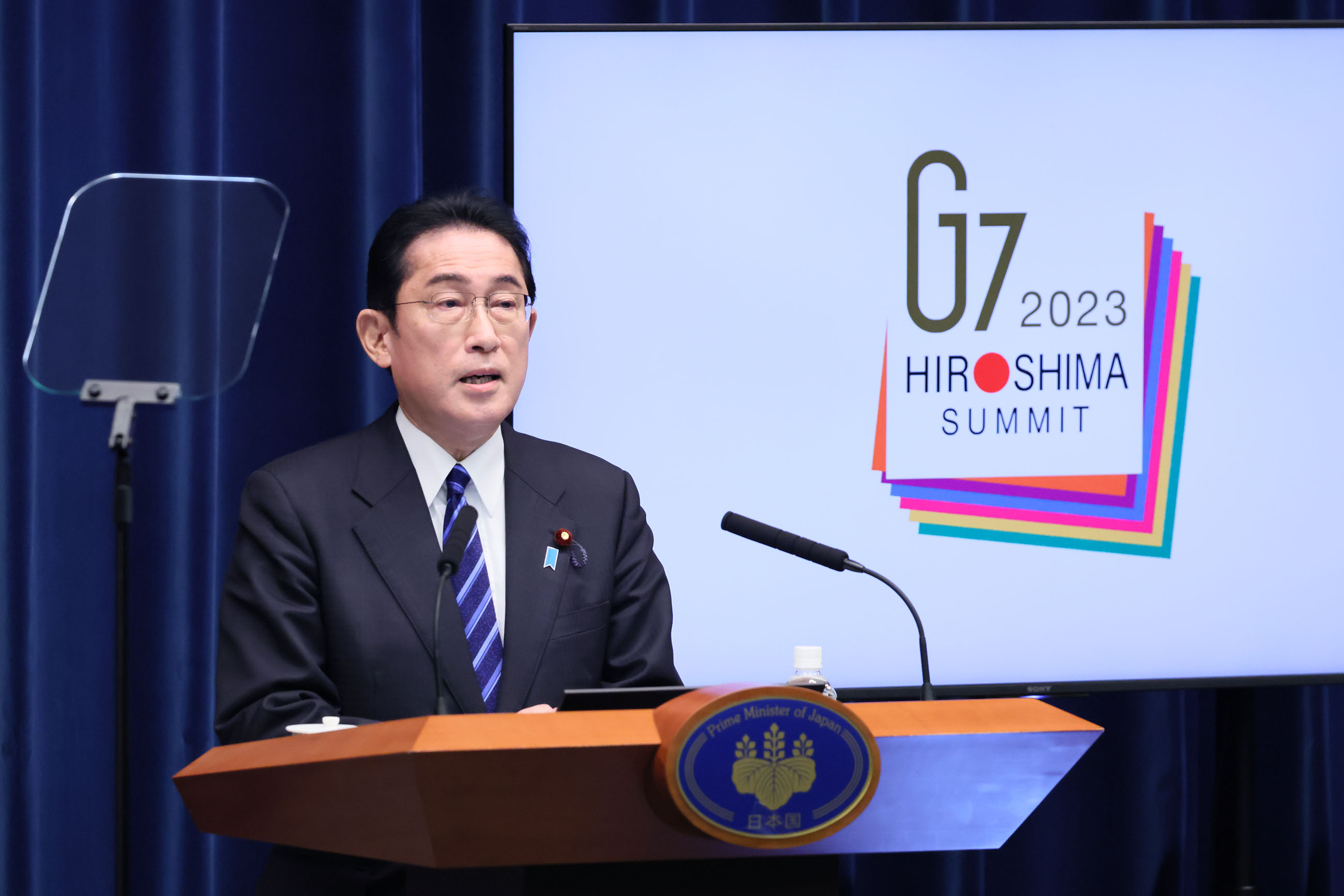 Prime Minister Kishida making an opening statement (6)