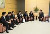 Photograph of the Prime Minister receiving a courtesy call from the Japan-Mongolia Parliamentarian Friendship League 2