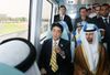Photograph of the Prime Minister observing the Metro in Dubai