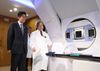 Photograph of the Prime Minister visiting the SAGA Heavy Ion Medical Accelerator in Tosu 1