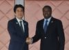 Photograph of Prime Minister Abe shaking hands with President of the Republic of Togo Faure Essozimna Gnassingbé