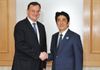 Photograph of Prime Minister Abe shaking hands with the Prime Minister of the Czech Republic, Mr. Petr Necas