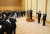Photograph of the toast being given at the Iftar with the Islamic Diplomatic Corps in Japan