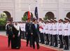 Photograph of the Prime Minster at the welcome ceremony (1)