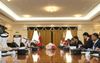 Photograph of a meeting with Prime Minister Khalifa bin Salman Al Khalifa