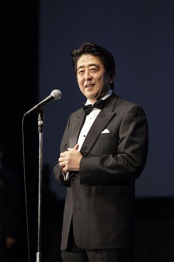Photograph of the Prime Minister delivering an address at the opening ceremony of the Tokyo International Film Festival (TIFF)