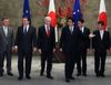 Photograph of Prime Minister Abe attending a commemorative photograph session with H.E. Mr. Herman Van Rompuy, President of the European Council, and H.E. Mr. Jose Manuel Barroso, President of the European Commission (2)