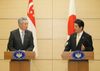 Photograph of the Japan-Singapore joint press announcement