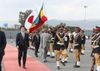 Photograph of the Prime Minister arriving at the airport in Addis Ababa