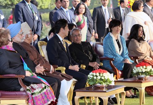 Photograph of the Prime Minister attending the reception hosted by the President