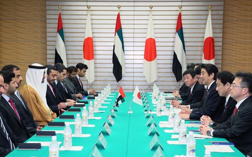 Photograph of the Japan-UAE Summit Meeting