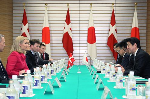 Photograph of the Japan-Denmark Summit Meeting
