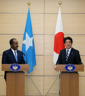 Photograph of the Japan-Somalia joint press announcement (2)