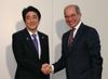 Photograph of Prime Minister Abe shaking hands with H.E. Ambassador Ahmet Üzümcü, Director-General of the Organisation for the Prohibition of Chemical Weapons