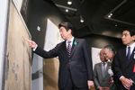 Photograph of the Prime Minister viewing the exhibition (1) 