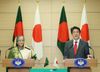 Photograph of the Japan-Bangladesh joint press announcement