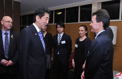 Photograph of the Prime Minister visiting Australian National University