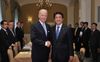 Photograph of Prime Minister Abe shaking hands with the Vice President of the United States