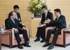 Photograph of Prime Minister Abe receiving the courtesy call from the Deputy Prime Minister of the Socialist Republic of Viet Nam