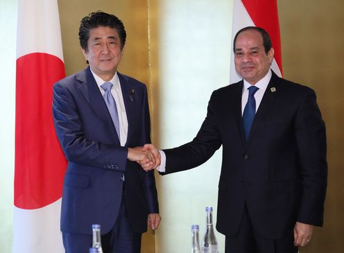 Photograph of the Japan-Egypt Summit Meeting