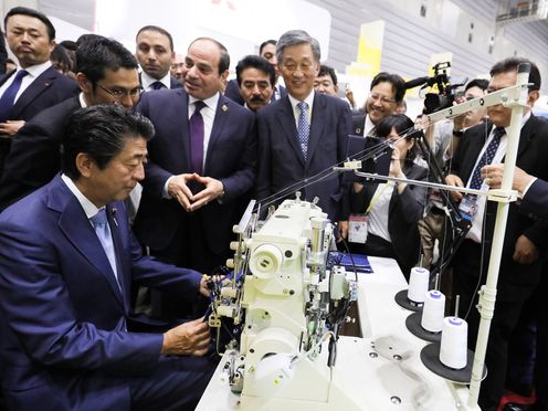 Photograph of the Prime Minister visiting the Japan-Africa Business Forum & Expo (5)