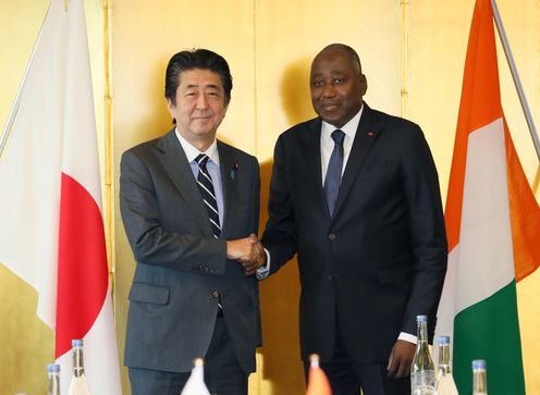 Photograph of the Japan-Cote d’Ivoire Summit Meeting