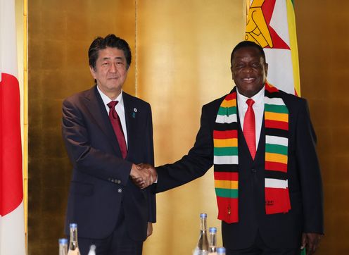 Photograph of the Japan-Zimbabwe Summit Meeting