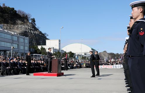 Photograph of the Prime Minister delivering an address (3)