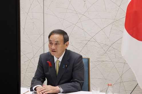 Photograph of the Prime Minister attending the video conference (5)