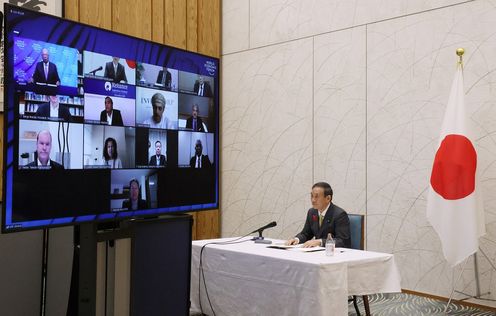 Photograph of the Prime Minister attending the video conference (6)