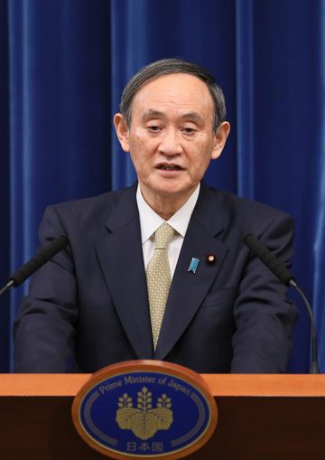 Photograph of the Prime Minister holding the press conference (4)