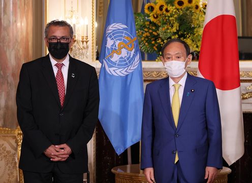 Photograph of the Prime Minister receiving a courtesy call from WHO Director-General Tedros (2)