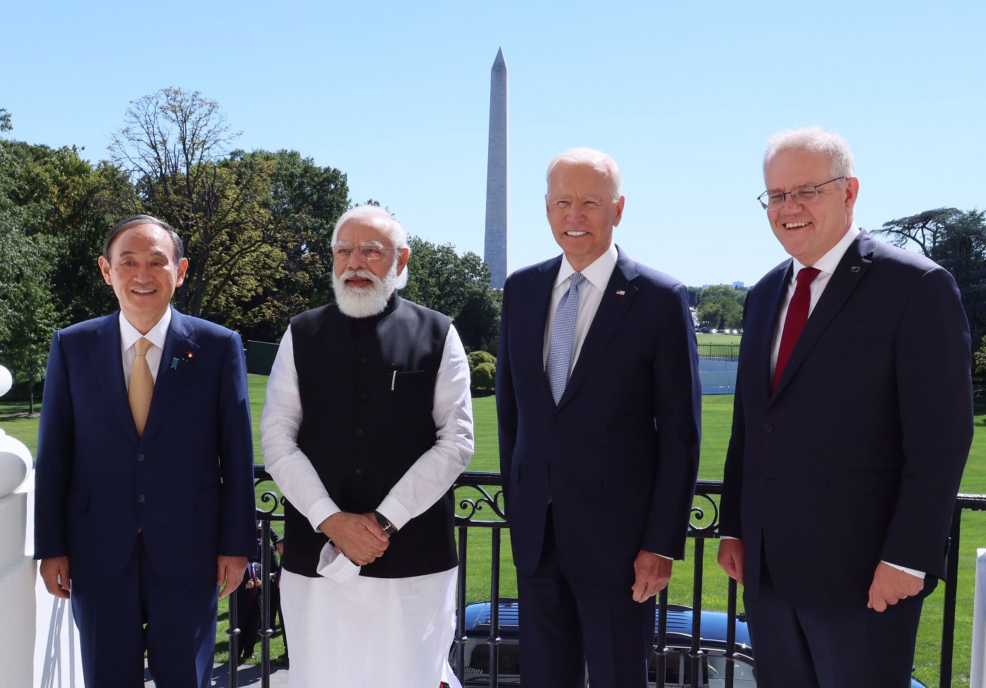 Photograph  of the photograph session with the leaders of the United States, Australia, and India (2)