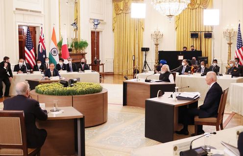 Photograph of the Japan-Australia-India-U.S. summit meeting (6)