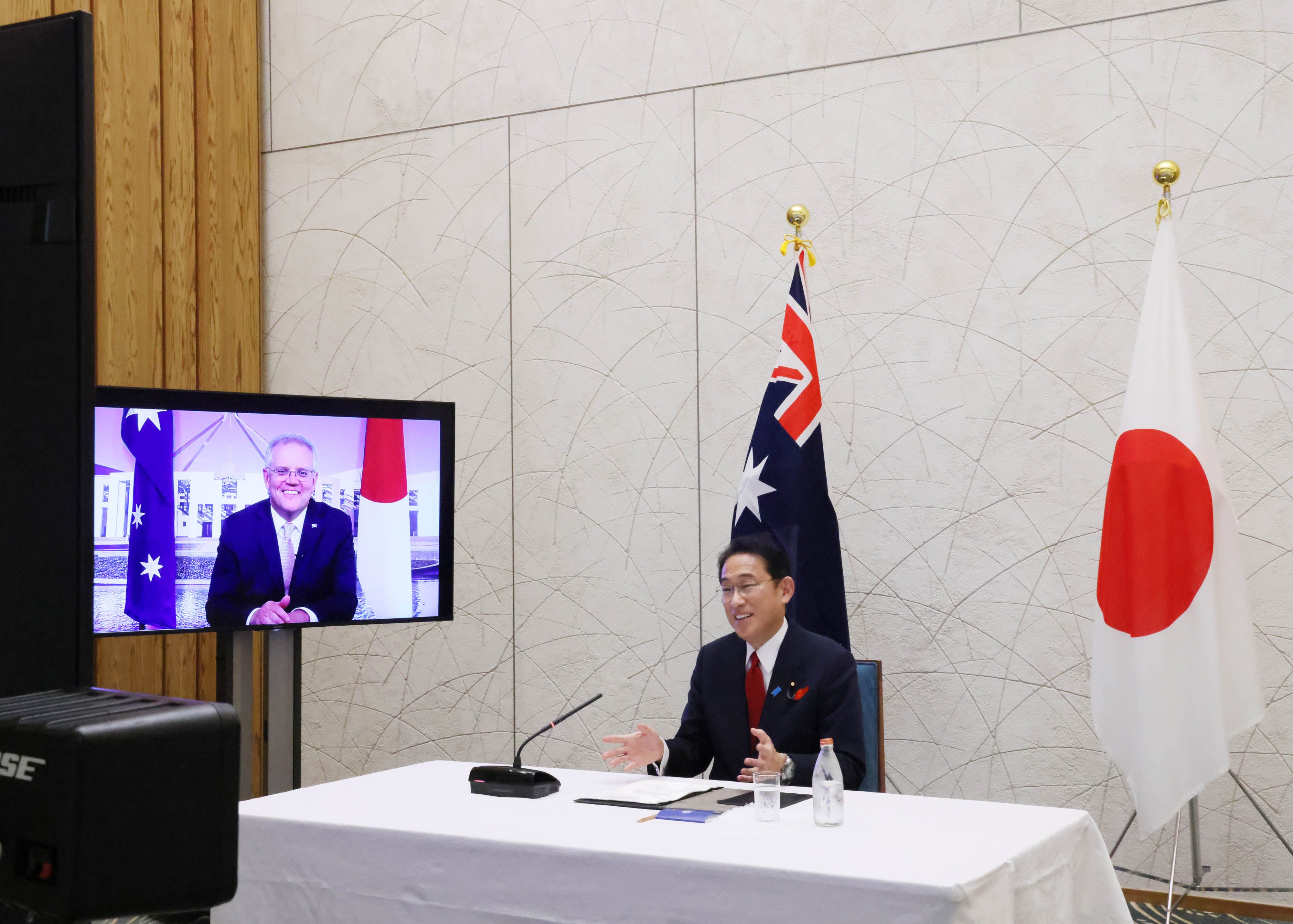 Japan-Australia Video Conference Summit Meeting