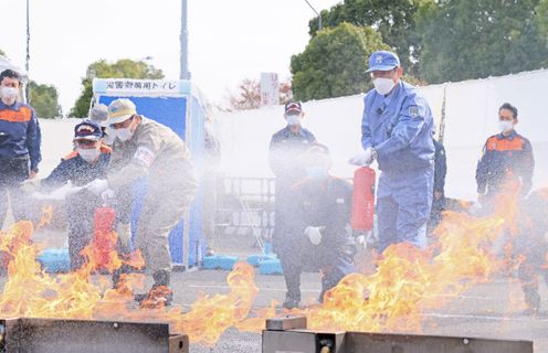 Photograph of the joint disaster management drills by nine local governments in the Kanto region (1) 