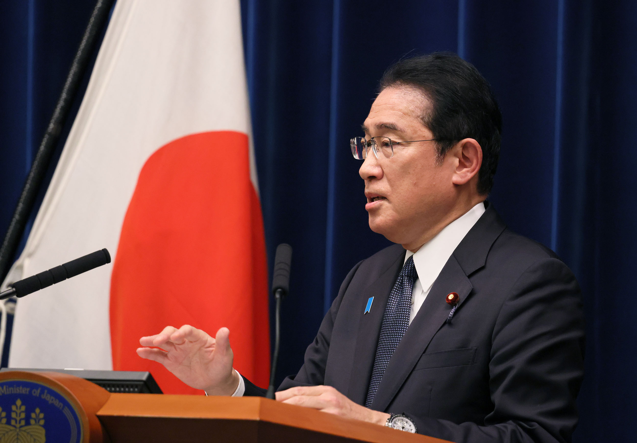 Prime Minister Kishida answering questions from the journalists (4)