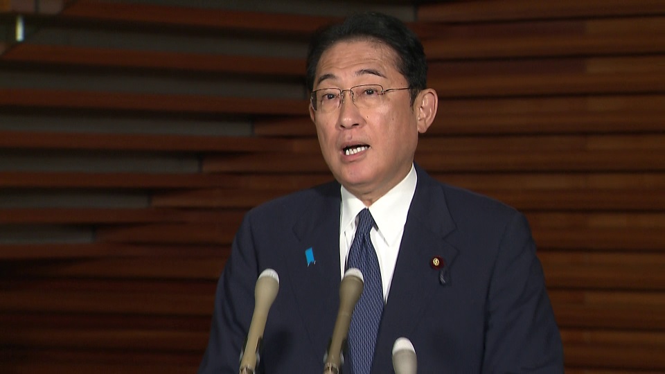 Prime Minister Kishida answering questions from the journalists