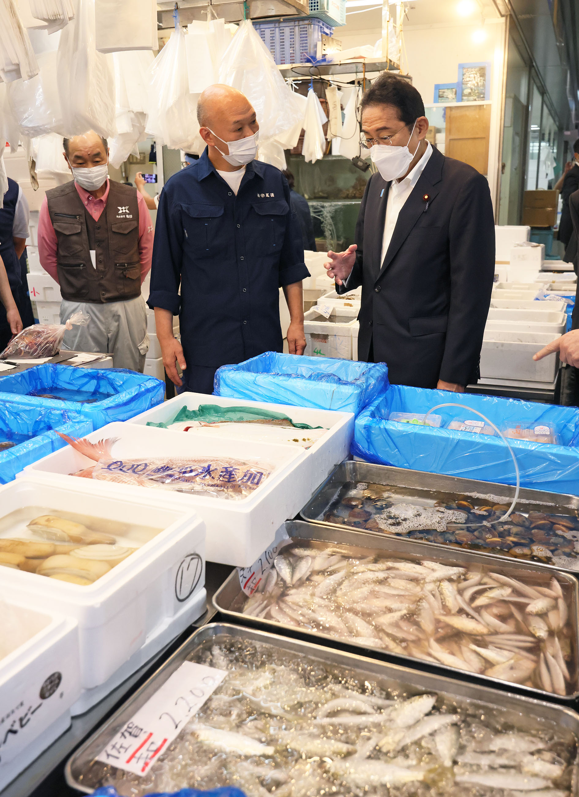 Prime Minister Kishida visiting Toyosu Market (5)