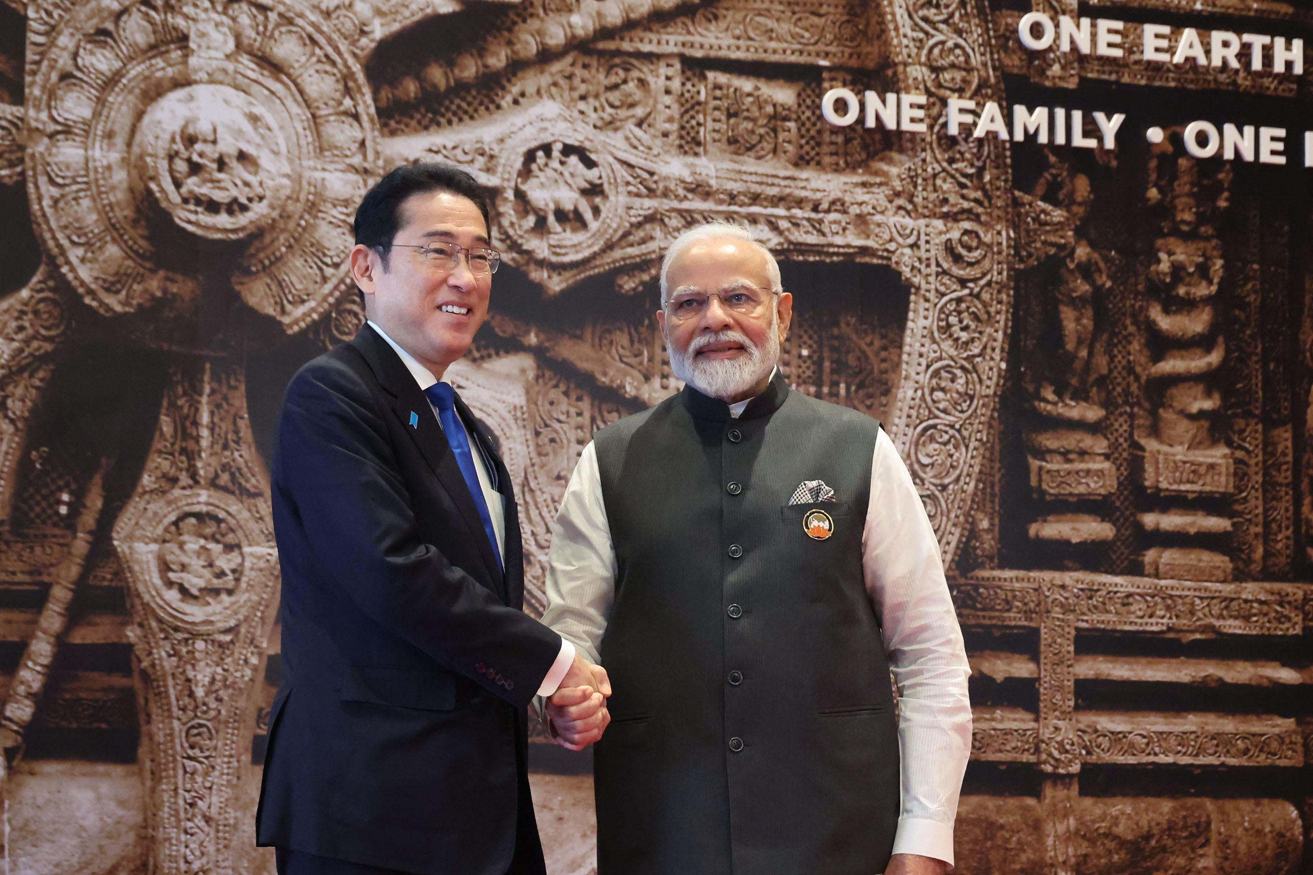 Prime Minister Kishida welcomed by Prime Minister Modi (3)