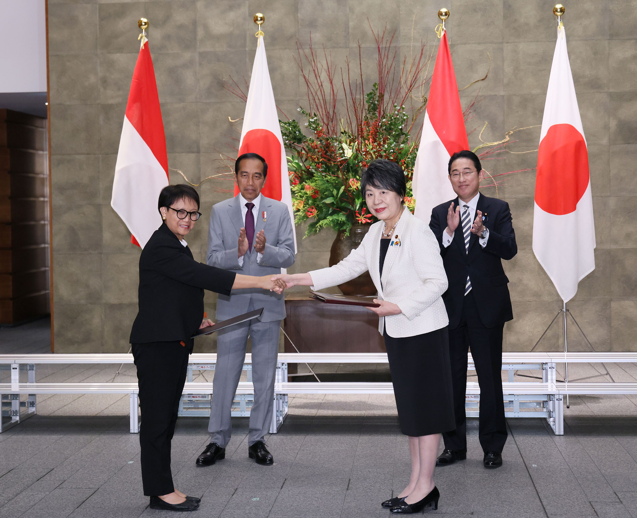 Exchange of notes ceremony with Indonesia