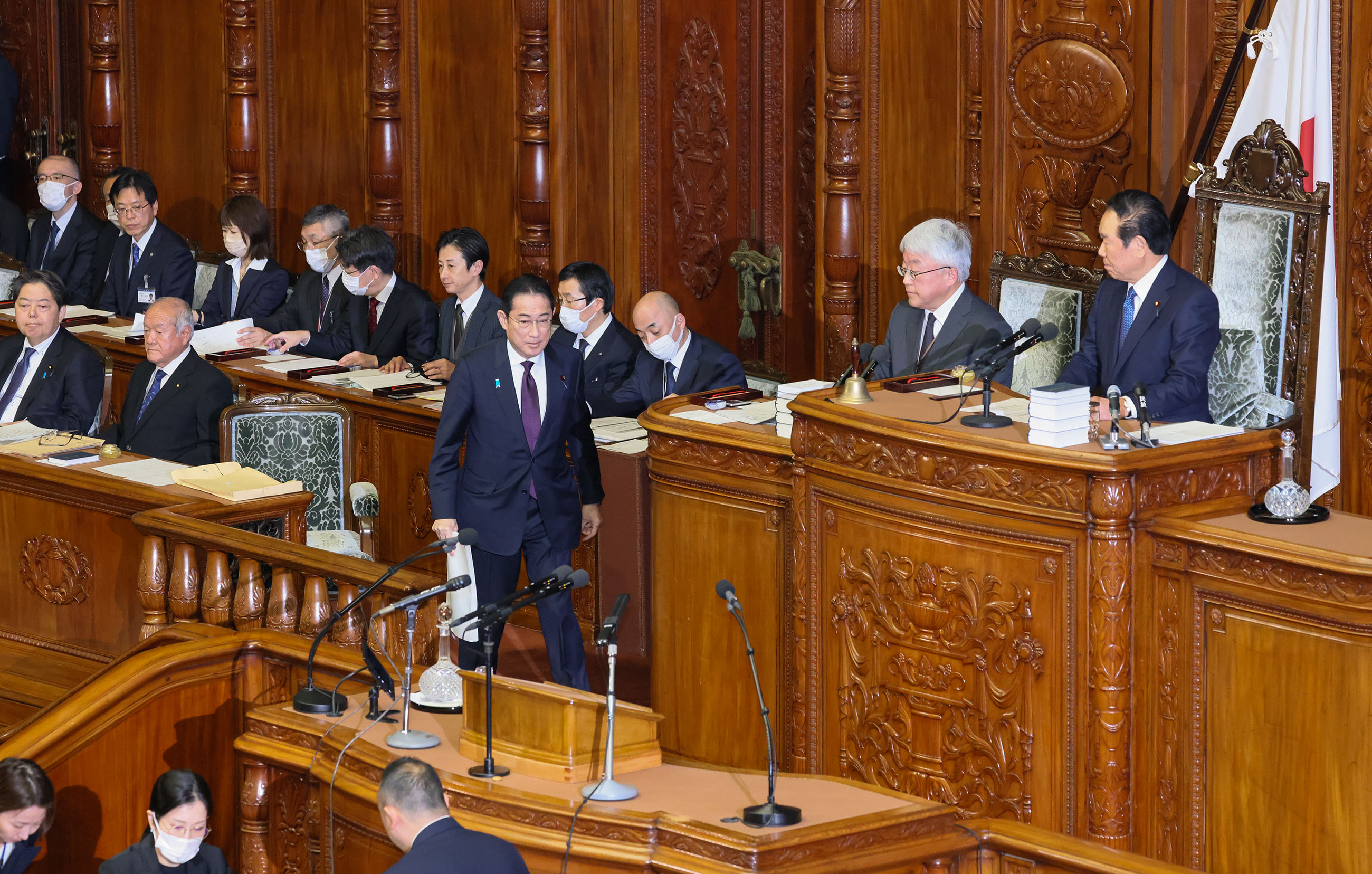 Prime Minister Kishida delivering a policy speech during the plenary session of the House of Representatives (2)