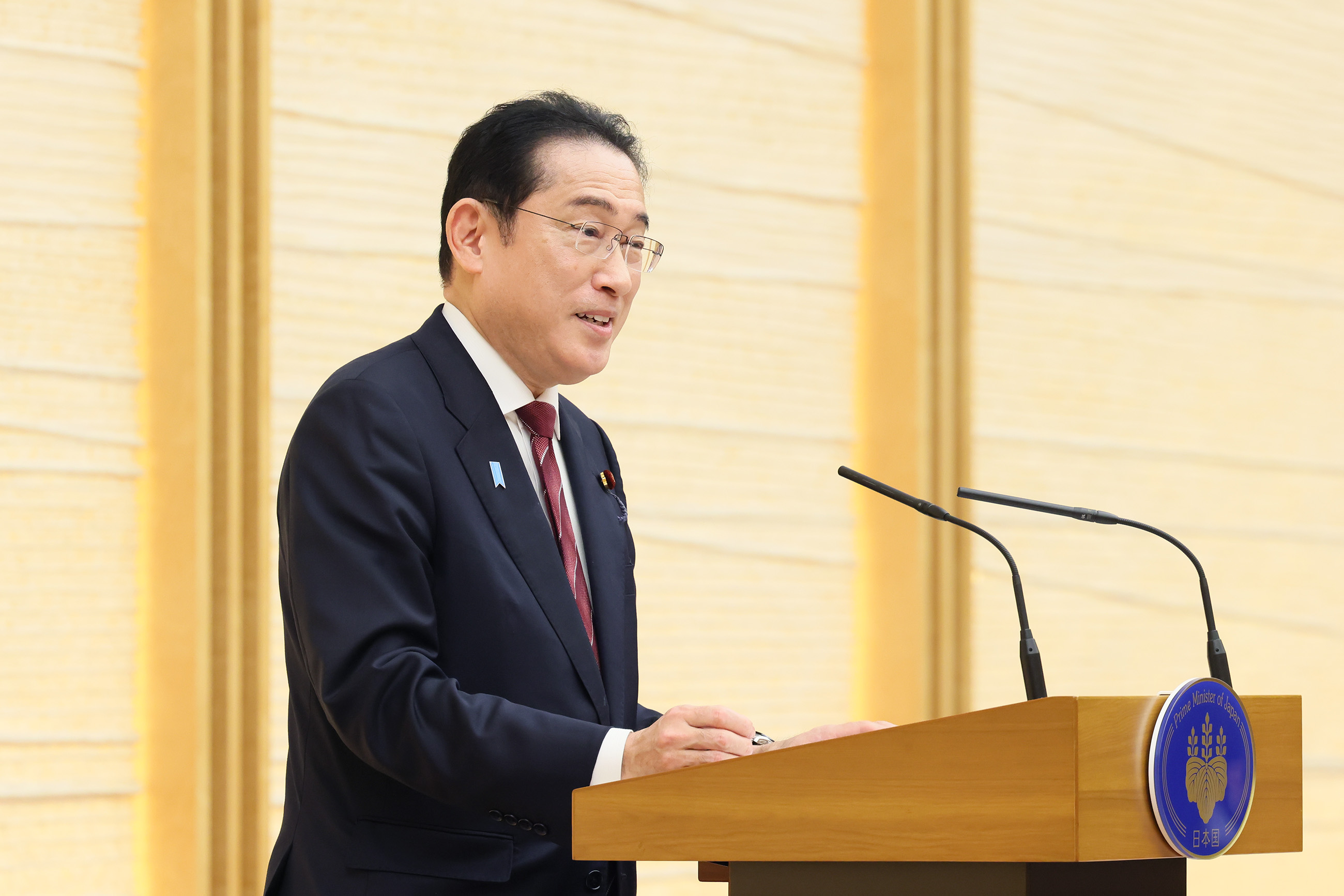 Prime Minister Kishida delivering an address (1)