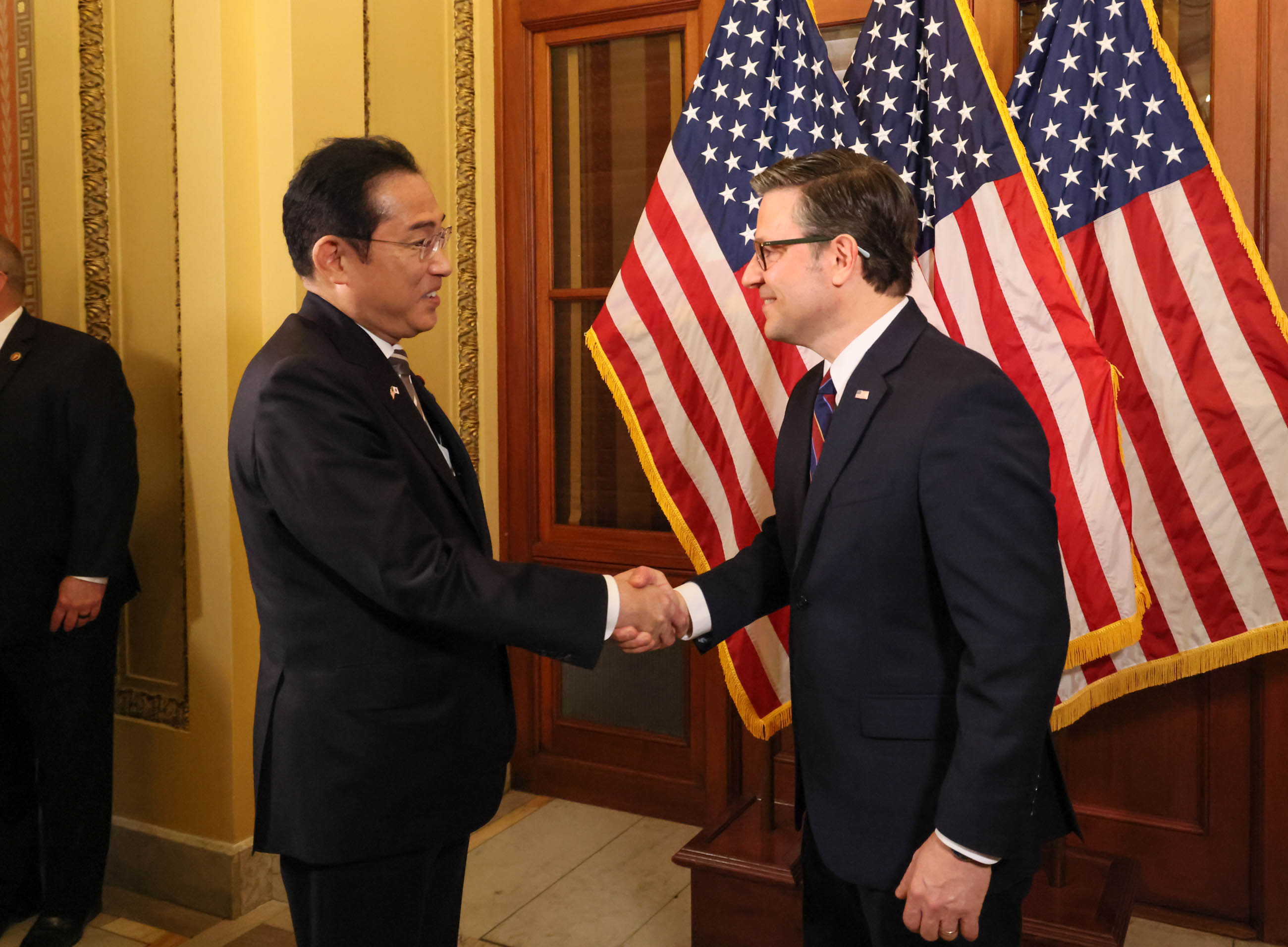 Prime Minister Kishida meeting with Speaker Johnson of the U.S. House of Representatives (1)
