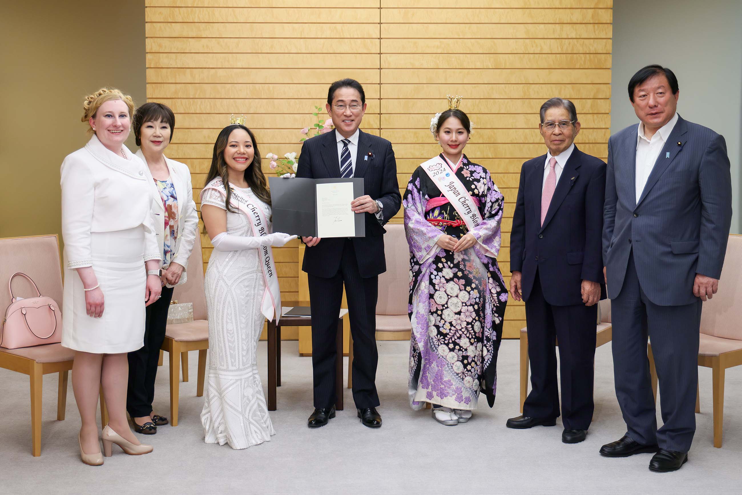 Courtesy Call from the United States Cherry Blossom Queen and Others