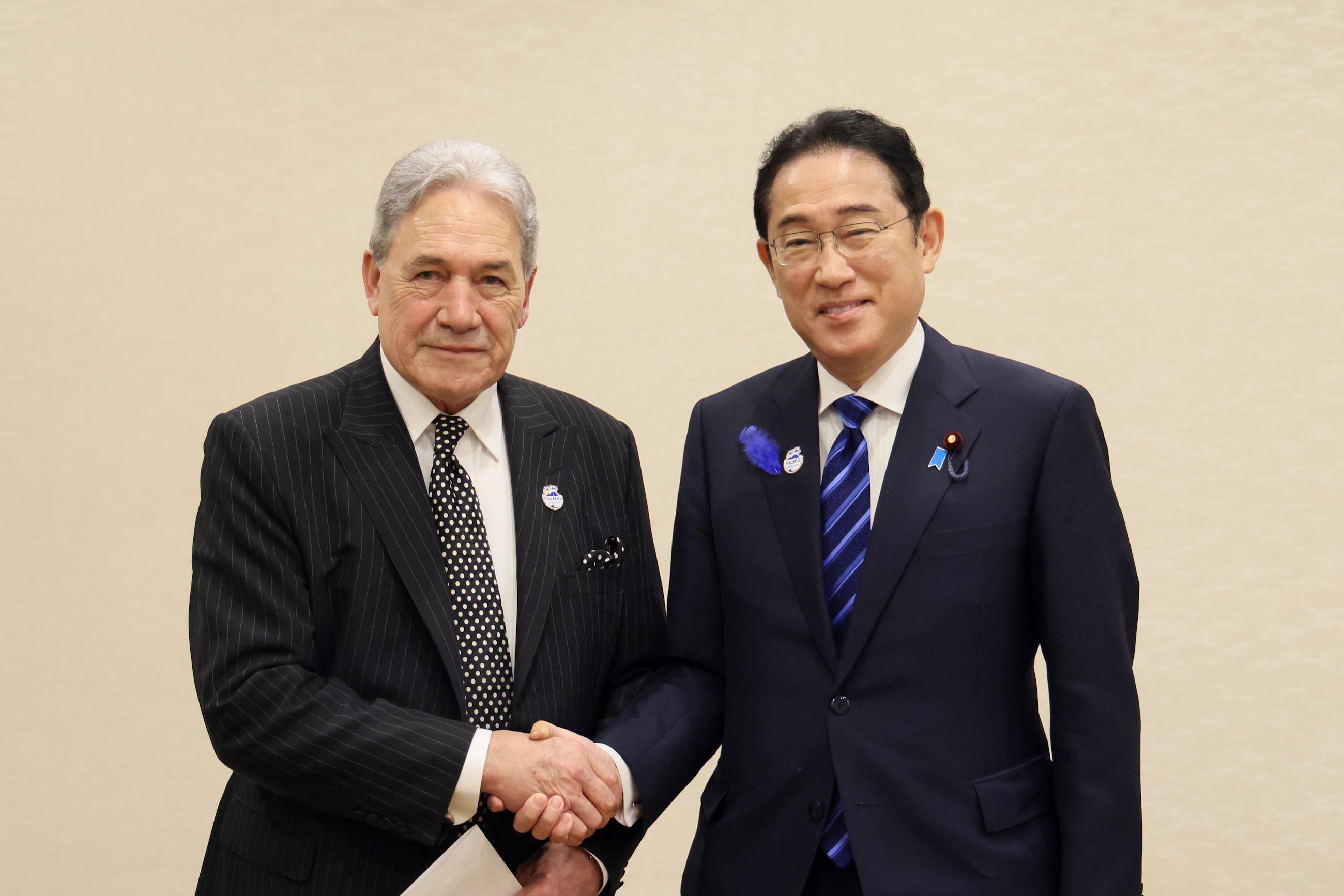Prime Minister Kishida receiving a courtesy call by Rt Hon Winston Peters, Deputy Prime Minister and Minister of Foreign Affairs of New Zealand (2)