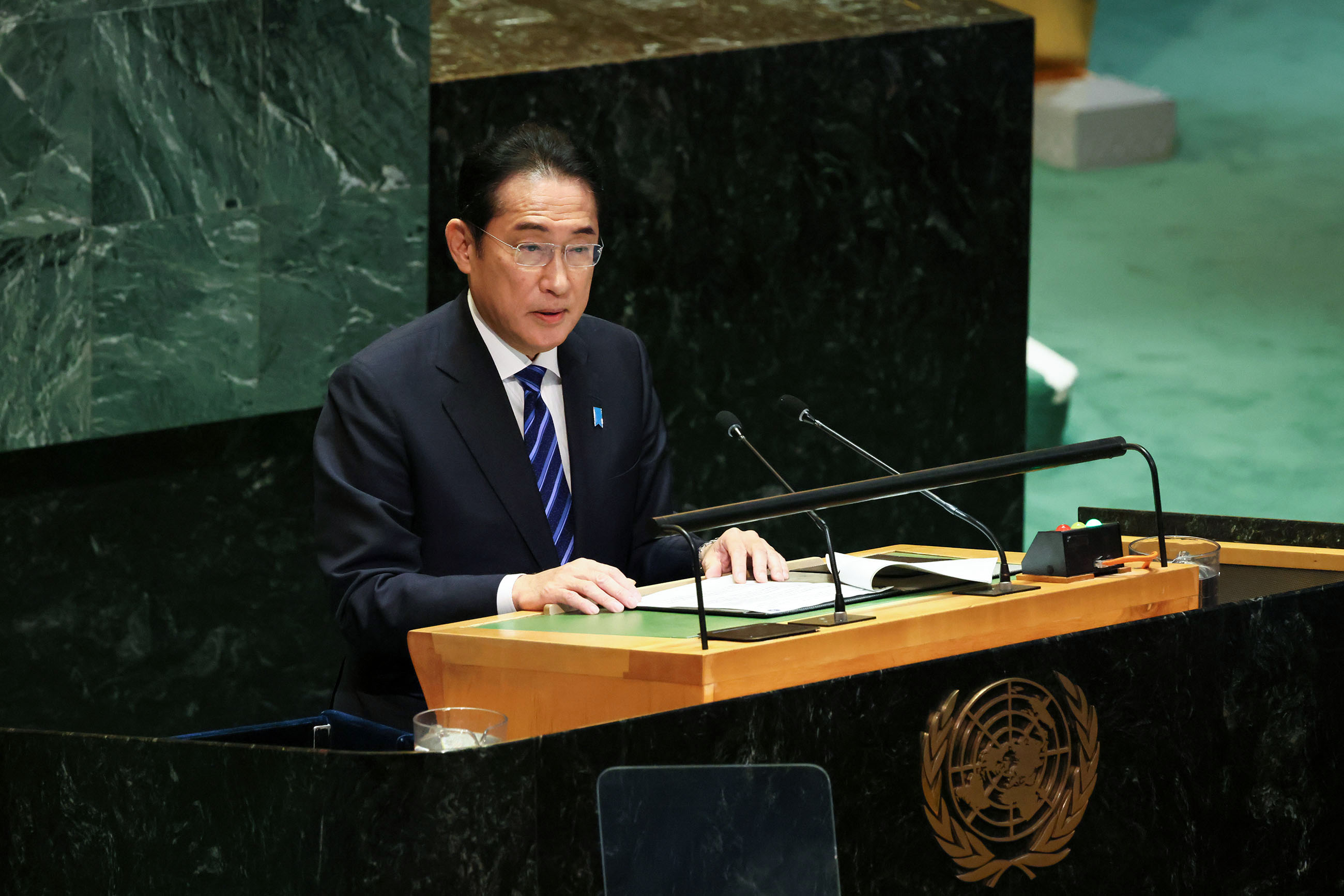 Prime Minister Kishida delivering an address at the UN Summit of the Future (4)