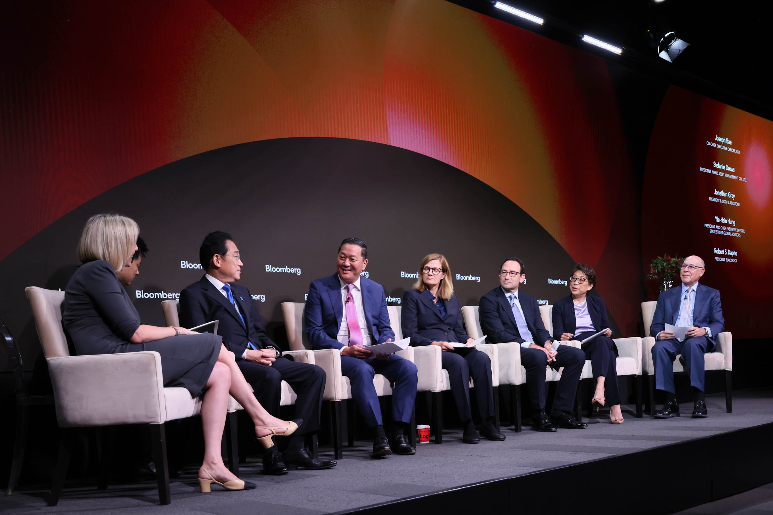 Prime Minister Kishida attending an exchange of views with asset management companies from Japan and the United States (5)