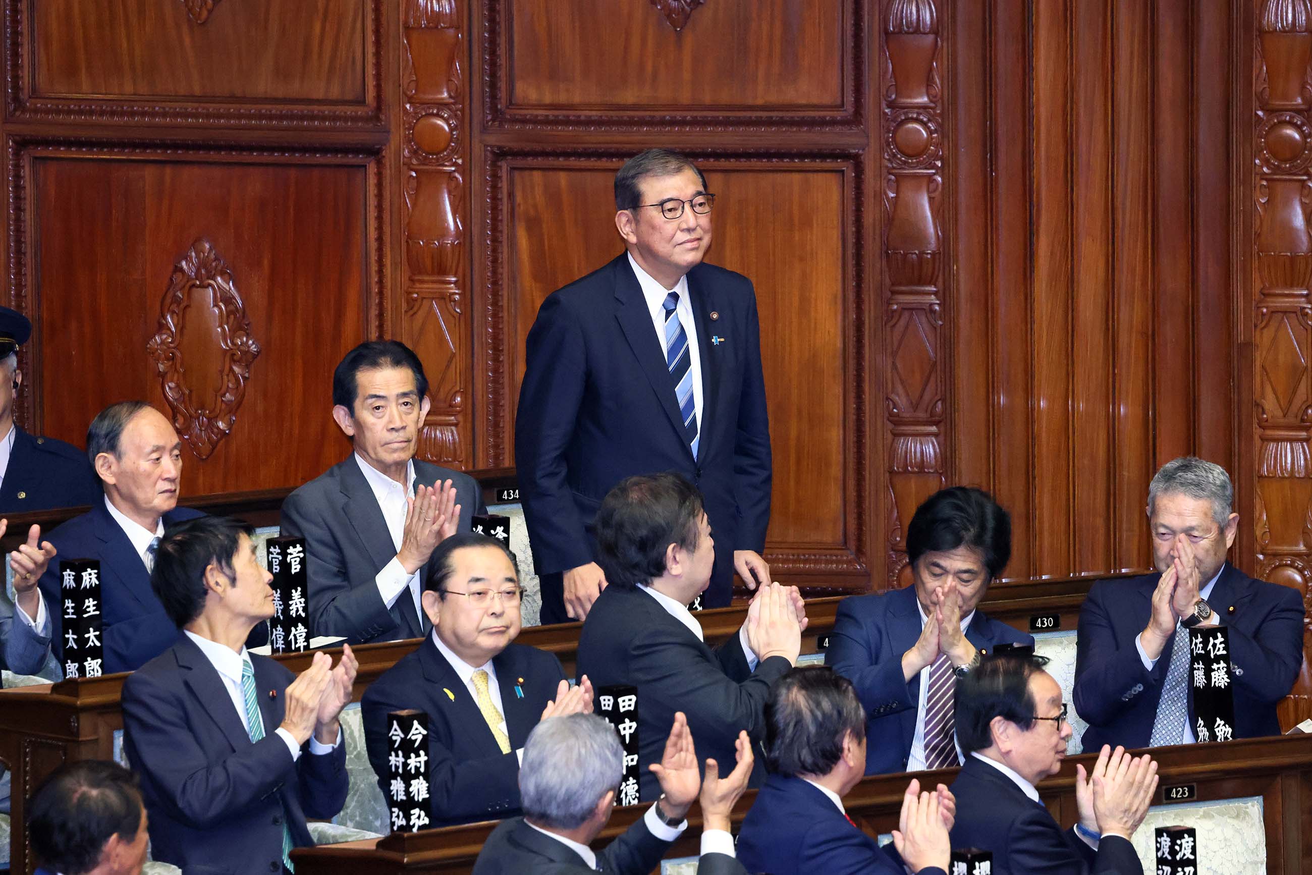 Mr. Ishiba following his designation as the Prime Minister (2)